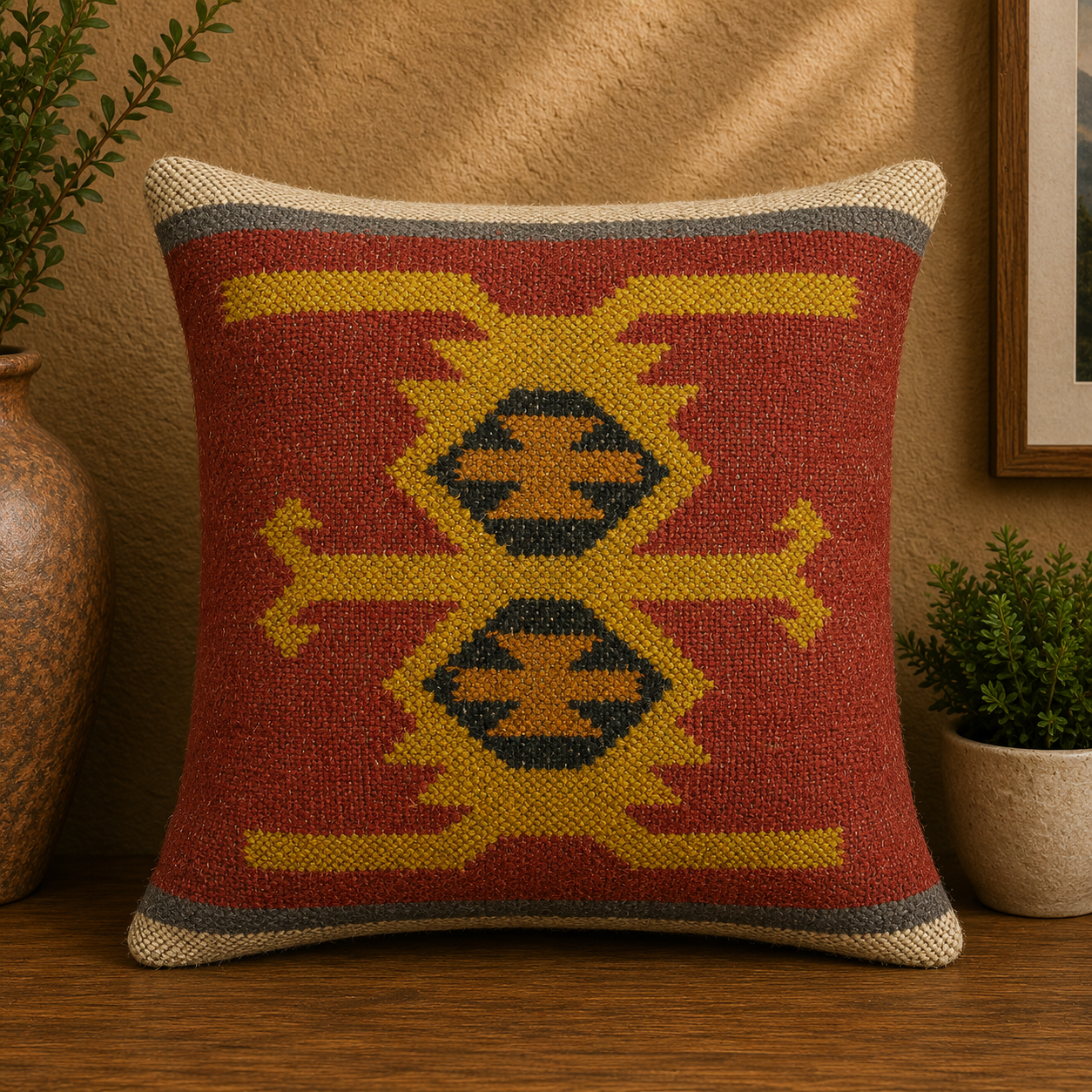 Eagle Wing Kilim Cushion Cover